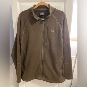 The North Face Men's Front Range Fleece Full Zip-Up Jacket in Brown Size XL